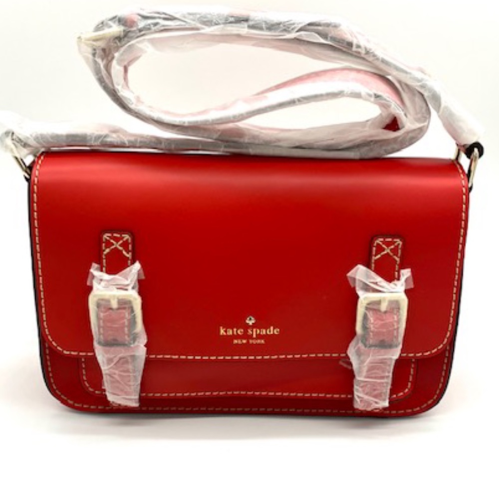 Brand New Kate Spade New York Essex Scout Spring Red Crossbody Handbag~70's Vibe